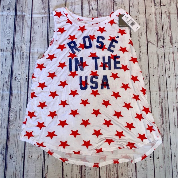 Target Tops - Rose In The USA Tank 🇺🇸
